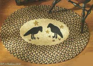 OLDE CR0W OVAL HOOKED BRAIDED RUG   PARK DESIGNS  
