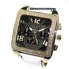ICED OUT MENS ICE NATION RHINESTONE HIP HOP WATCH WHIT