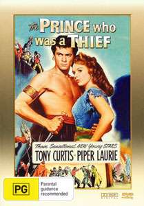 Tony Curtis Piper Laurie THE PRINCE WHO WAS A THIEF DVD  