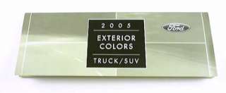 2005 05 FORD TRUCK Color PAINT Chips CHART F150 F250  