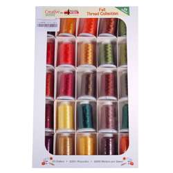   kit includes 25 1000 meter spools of 40 weight polyester embroidery