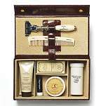 TAYLOR OF OLD BOND STREET Grooming box in brown leather