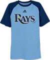 Tampa Bay Rays Youth Lt. Blue/Navy adidas Raglan T Shirt