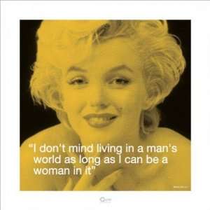 Marilyn Monroe   Zitat   Männerwelt Poster Kunstdruck (40 x 40cm 