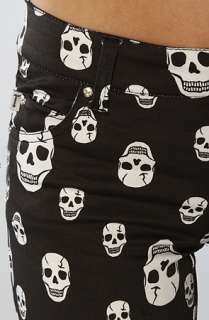 Tripp NYC The Skull Printed Skinny Pant in Black White : Karmaloop 