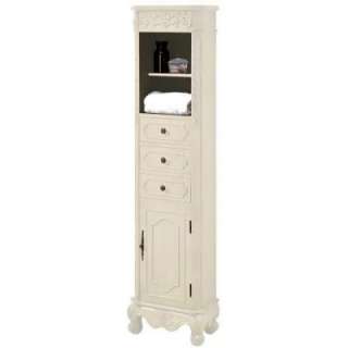   Decorators Collection Heirloom17 1/2 in. Wood Linen Cabinet in Ivory