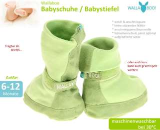 WALLABOO Stiefel Babyschuhe Baby Schuhe 6 12 Mon. GRÜN  
