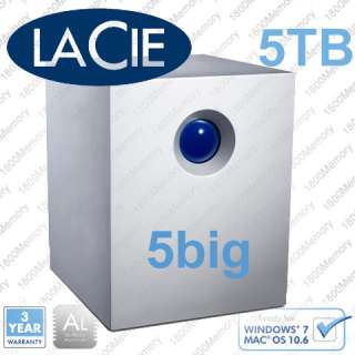 LaCie 5big Network 5TB NAS RAID V2 Ethernet USB eSATA  