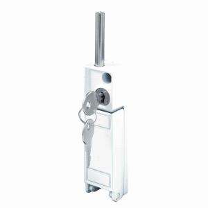 Prime Line White Patio Door Keyed Bolt Lock U 9919 at The Home Depot