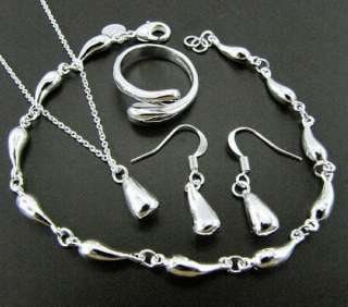 sa021 wholesale fashion 925 silver jewelry sets 4pcs  