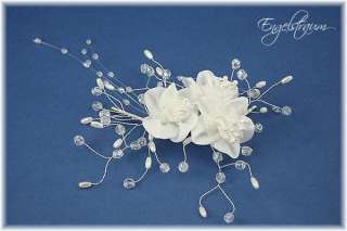 Haargesteck Blume Perle Haarschmuck Schleierabschluss Gesteck Hochzeit 