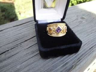 EGYPTIAN REVIVAL /ETRUSCAN LADIES 18KT SOLID GOLD RING  