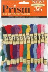 Prism Six Strand Floss Pack 36/Package PRIMARY COLORS  