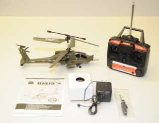   UJ415G Medium 3.5 Channel Army Apache 11 RC Helicopter   Green  