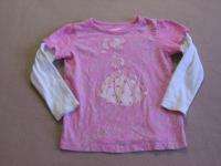 Girls Pink & White Old Navy Long Sleeve Barbie Shirt Size 3T  