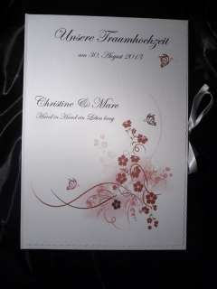 Gästebuch Hochzeit rot rosa, Gästebücher, DIN A4  