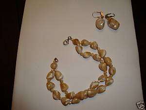 Talbots Beige Stone bracelet and earrings ***SALE***  