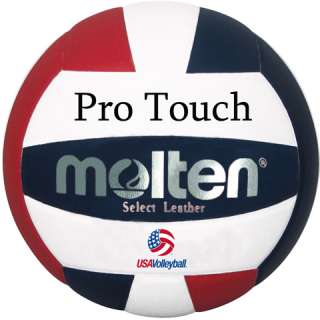 MOLTEN PRO TOUCH RED/WHITE/BLUE VOLLEYBALL  