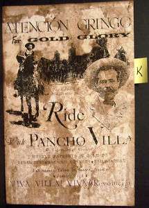 Ride with Pancho Villa Gringo Gold and Glory Poster K  