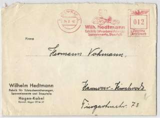 Brief aus Hagen nach Hannover 1942  
