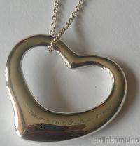 TIFFANY &CO. STERLING SILVER LARGE HEART NECKLACE  