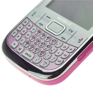   Bands AT&T Analog TV/FM/Bluetooth Qwerty Keyboard Cell Phone Q9 Pink