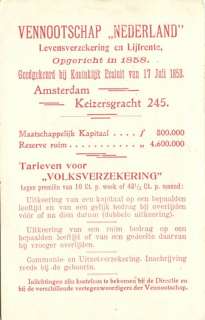 BOER WAR, Boer Cavalry, Dutch Insurance Company Ad Card  