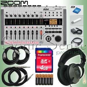 Zoom R24 R 24 Channel Digital Multi Track Recorder Headphones Extended 