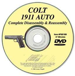 Complete 1911 Pistol Gunsmith ASSEMBLE REPAIR TUNE DVD  