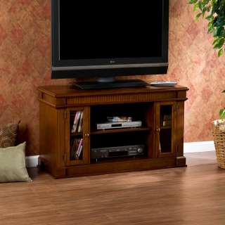 CLOSEOUT Birmingham Walnut Media TV Stand Cabinet Storage Wood SEI 