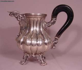 Antique Italian 800 Silver Beautifully Sculptured 4pc Tea & Coffee Set 