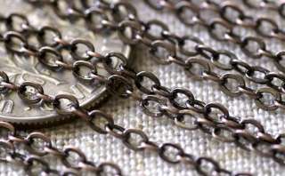    Copper Plated Brass Chain Link Chains width 2mm c75a(5ft)  
