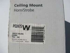 System Sensor Horn Strobe PC2475W White Ceiling 75cd  
