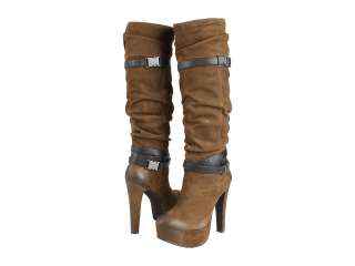   Womens Alster Army Brown Platform Knee High Fashion Boots Heels  