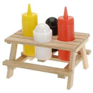    Tisch Set   Biertisch Tischset für Senf, Ketchup, Salz & Pfeffer