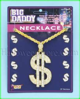 Big Bad Jewelry $ Dollar Sign Pimp Daddy Necklace  