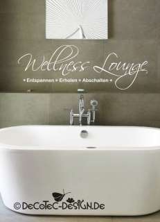 W508  Wandtattoo Wellness Lounge Wandaufkleber Bad WC  