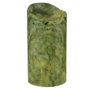  4W X 8H Jadestone Green Uneven Top Candle Cover