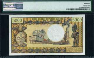 Chad 1978, 5000 Francs, P5b, PMG 64 UNC  