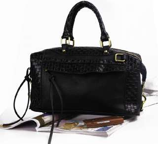 Korea Casual PU Leather Handbag Boston Shoudler Bags xp  