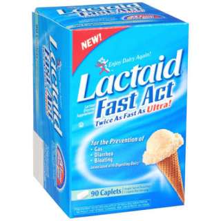 Lactaid Fast Act Ultra 90 Caplets Enjoy Food FRESH NEW  