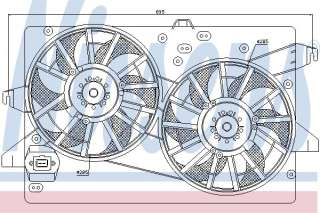 NISSENS Cooling Fan FORD COUGAR 2.0i 16V ZH20 98 >  