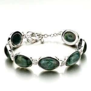  Classic Oval Deep Green Stone Bracelets Pugster Jewelry