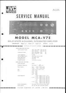 JVC Nivico Orig. Service Manual für MCA V7E MCA V7  