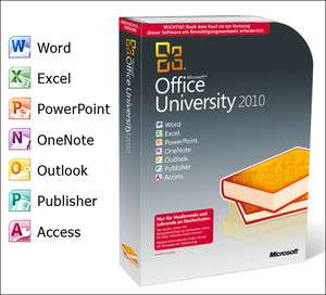 Microsoft Office 2010 University 2010 EDU Deutsch 0885370357998  
