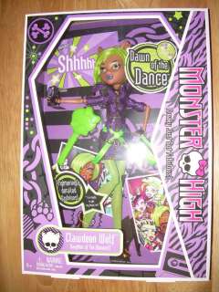 MONSTER HIGH Dawn Of The Dance Doll CLAWDEEN WOLF w/ i Coffin Device 