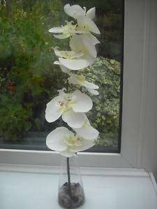 cream orchid silk flower arrangement christmas gift new  