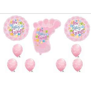 Party Decoration on Its A Girl Baby Shower Foot Party Balloons Decorations