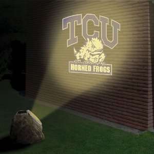  TCU Texas Christian University logo projection rock Patio 