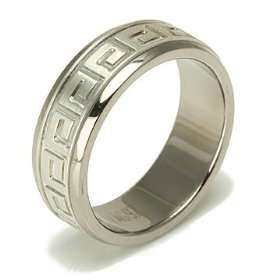 Mens gold band antiqued strip